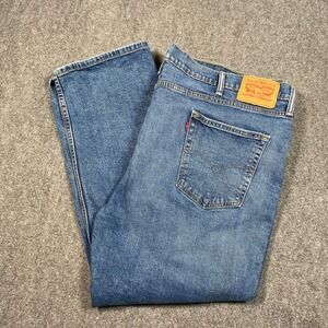 Levis 514 Men's Straight Leg Blue Denim Jeans Medium Wash Size 48x27